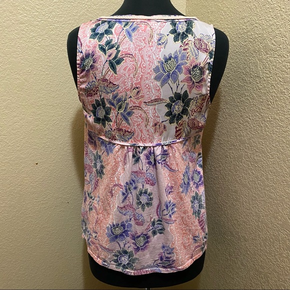 Anthropologie Akemi & Kin pink floral sleeveless M - Picture 3 of 6